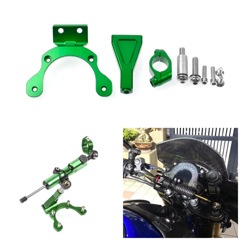 Steering Damper Stabilizer Kit Cnc - Ammortizzatore di Sterzo in Fibra di